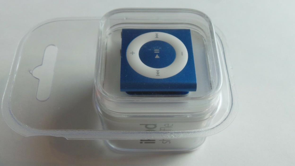 Apple iPod MKMF2LL/A shuffle 4th Generation Blue (2GB) New Sealed