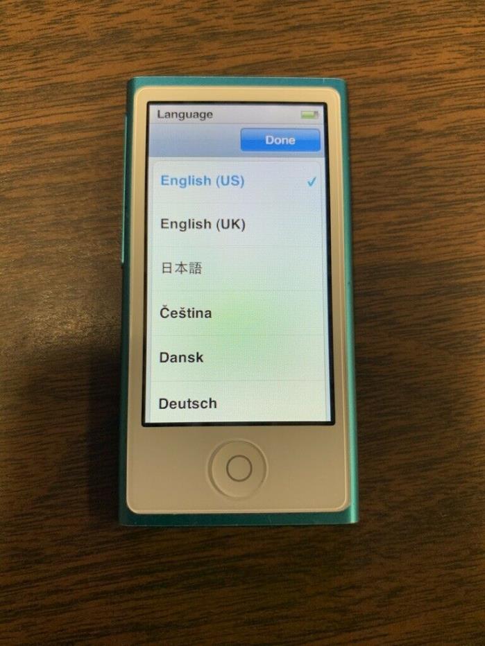 Apple iPod nano 7th Generation Blue (16 GB) Bad Home Button