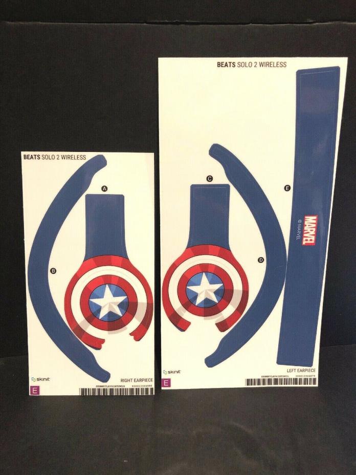 Marvel Avengers Captain America Emblem Beats Solo 2 Wireless Skinit Skin NEW