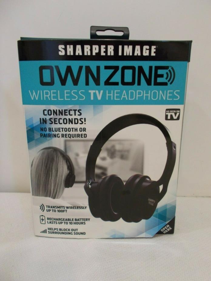 Sharper Image OWNZONE WIRELESS TV HEADPHONES Rechargeable Own Zone As Seen On TV