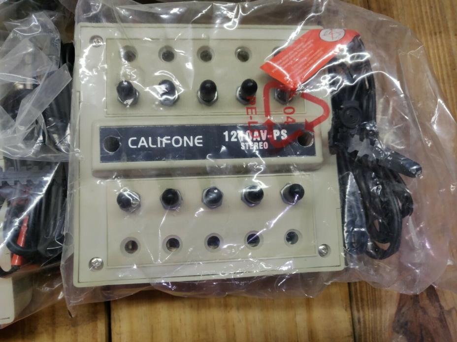 Lot of 6 New Califone 1210AV-PS Stereo 10 Position Jack Box (K350692)