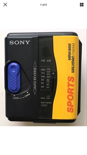 Vintage Sony WM-FS393-Sports Walkman Mega Bass  w/ AM-FM / Free Shipping