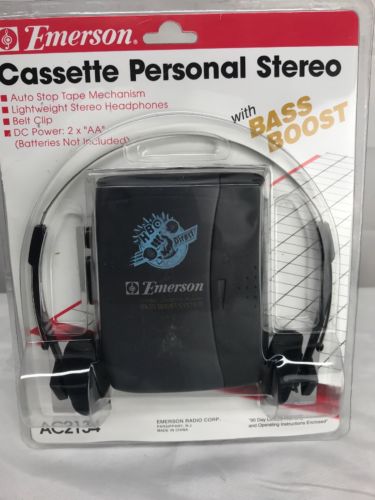 Emerson Personal Stereo Cassette Player Bass Boost Portable Walkman AC2134