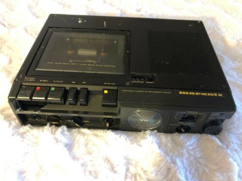 Vintage Marantz PMD201 Portable Dual Power Cassette Recorder Tested Working