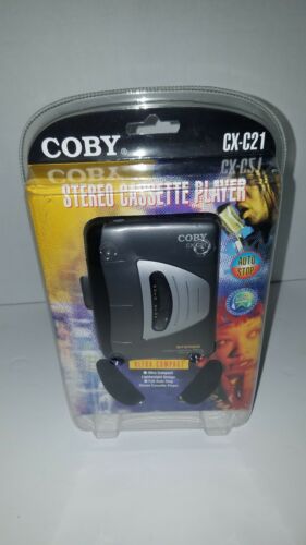 NEW Coby Cassette Player Walkman CX-C21 Stereo Ultra Compact With Headphones