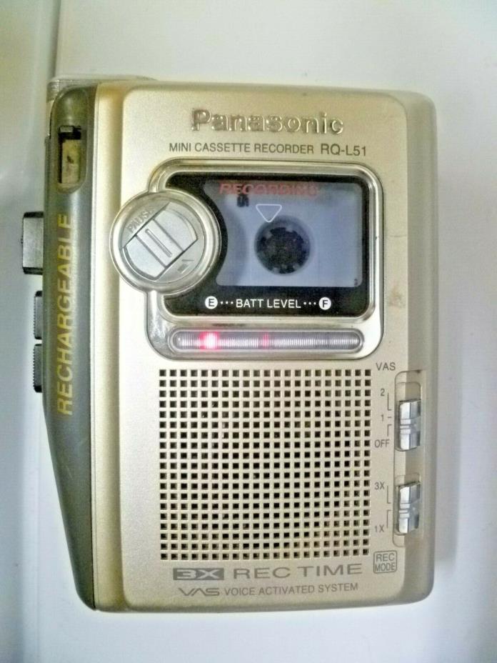 Vintage Panasonic Model RQ-L51 Voice Activated Full size Cassette Recorder Works