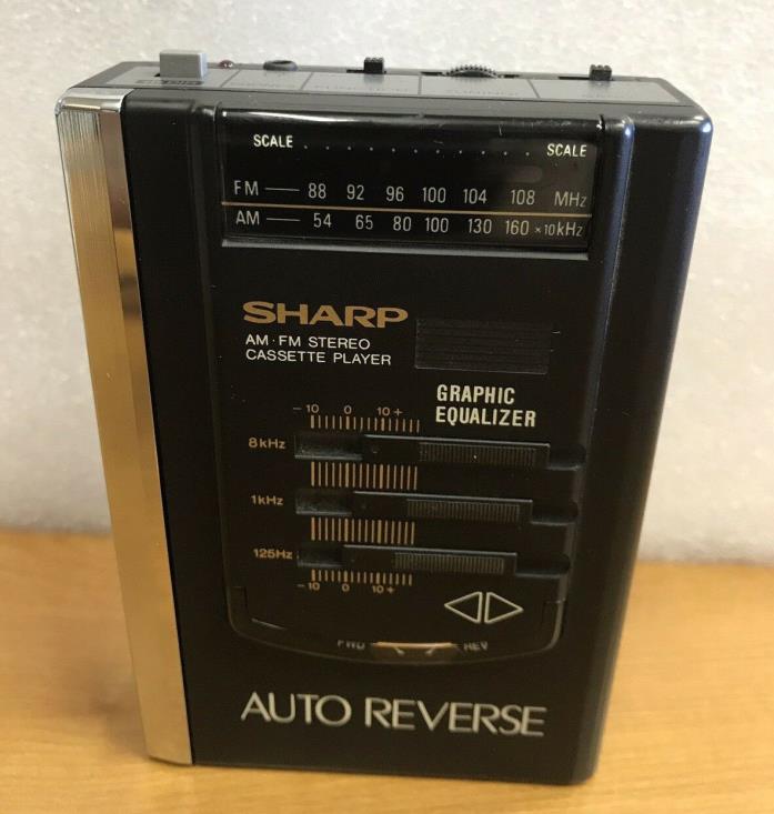 SHARP JC-518 AM/FM Stereo Cassette Tape Player AutoReverse, 3 Band Equalizer