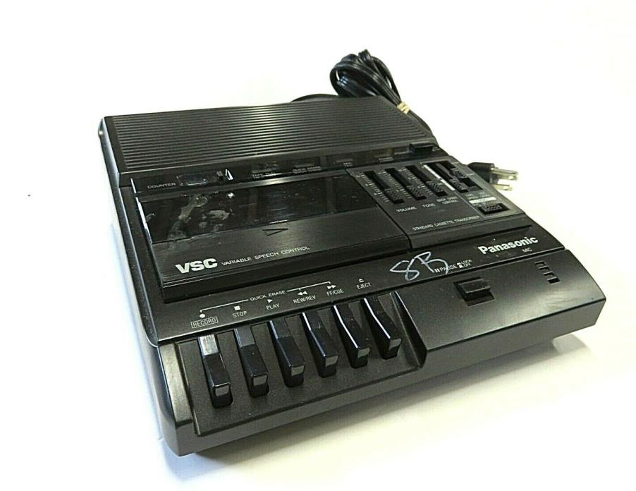 VTG Panasonic Black Standard Cassette Transcriber/Playback/Recorder