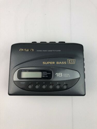 AIWA TX337 Super Bass Walkman Stereo Radio AM/FM Cassette Player Read