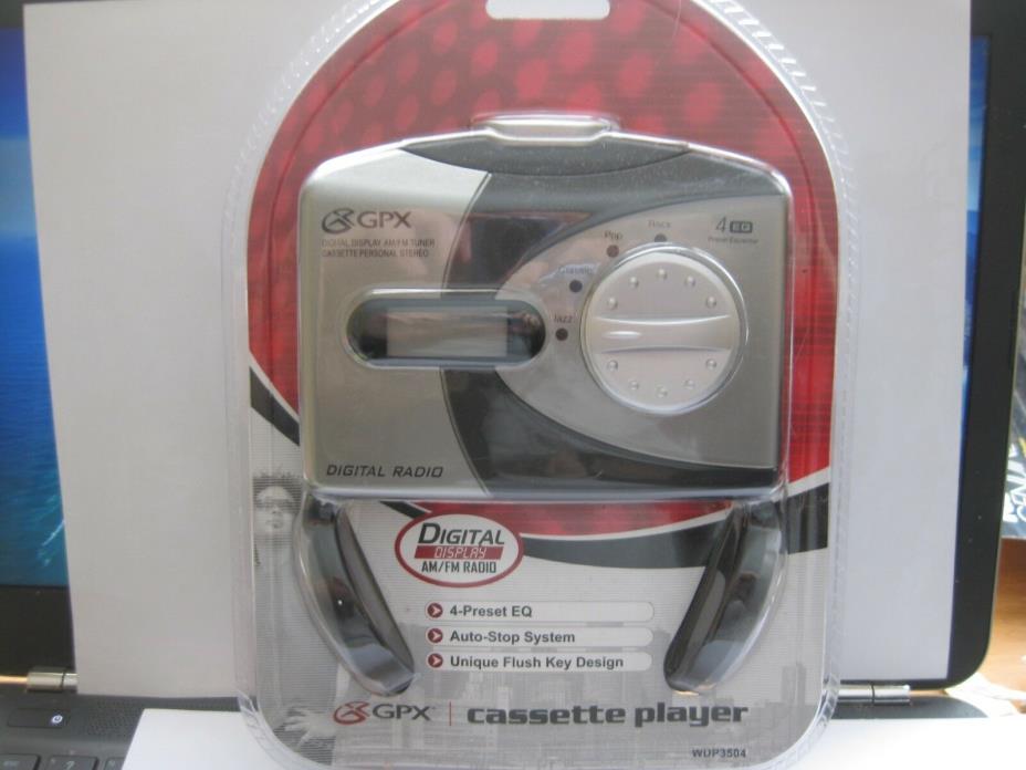 GPX Cassette Player AM FM Digital  WDP3504 New In Package