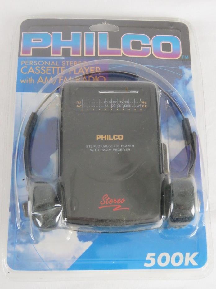 Philco 500k Personal Stereo Cassette Player AM/FM Radio Headphones New