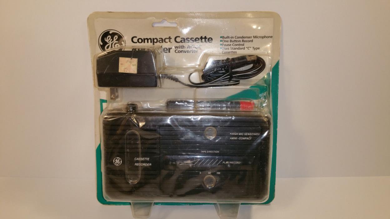 vtg GE compact cassette recorder 3-5301s