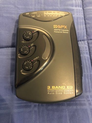 GPX Cassette Tape Player 3 Band EQ Cassette Personal Stereo AM/FM Radio