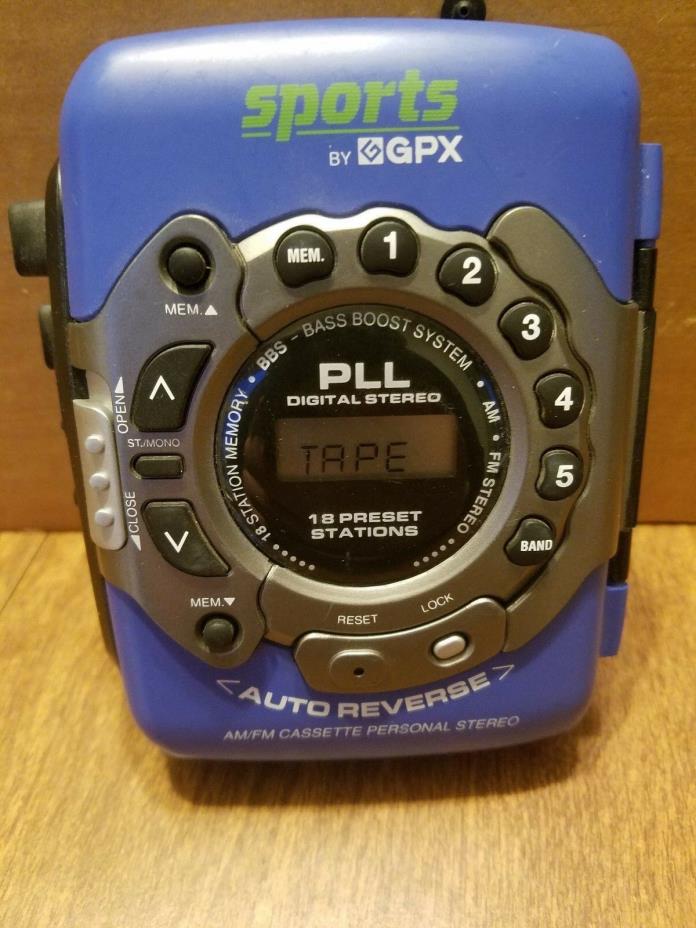 GPX Sports C3327RS Portable Cassette Player Good Working Condition!
