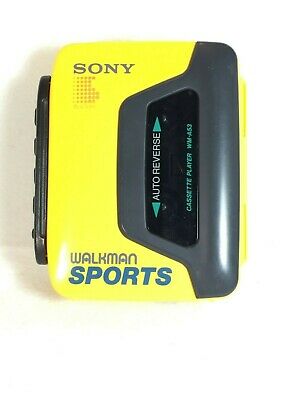 Sony WM-A53 Cassette Player Walkman Sports Yellow Tested