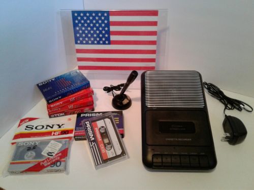 ?????????? ONN CASSETTE Player Recorder Portable w/Sealed Blanks & Mic