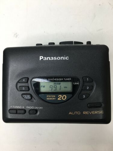 Panasonic RQ-V186 Portable Cassette Player AM/FM Radio Black Auto Rev. For Parts