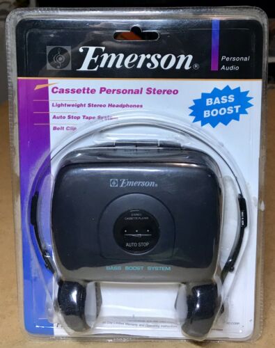 Vtg Emerson Personal Stereo Cassette Player Bass Boost Portable Walkman HS6026
