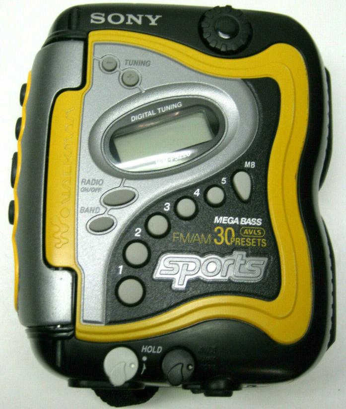 Sony Walkman wm-fs220 Sports Portable Cassette Tape Player AM FM Sounds Great