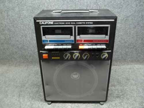 Califone 2485 Vintage Electronic Echo Dual Audio Cassette Recorder System