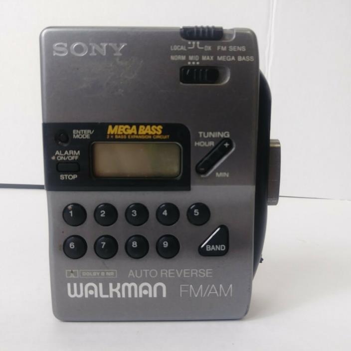 Sony WM-FX43 Stereo Walkman With AM/FM Digital Radio Cassette NOT TESTED UNIT
