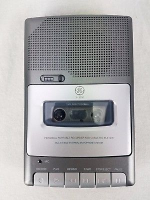 GE General Electric 3-5030A Portable Recorder And Cassette Tape Player