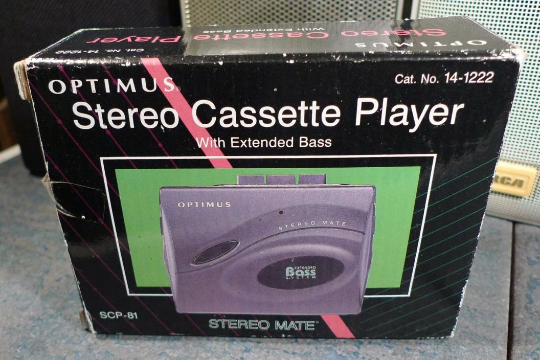 Optimus Stereo Cassette Player w/Extended Bass -cat.no. 14-1222