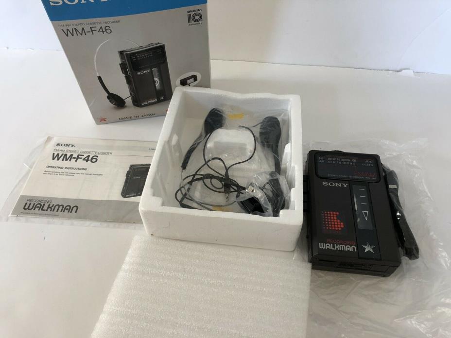 Sony Walkman WM-F46 AM/FM Recording Stereo Cassette Recorder New in Box