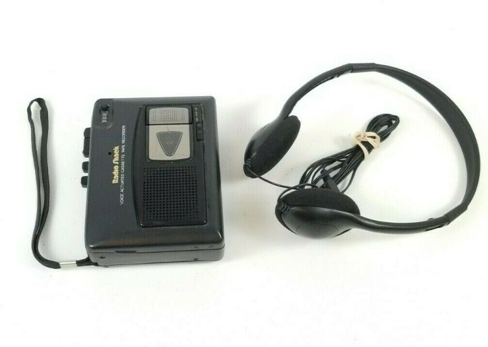 Radio Shack 14-1105 Voice Actuated Cassette Tape Recorder with Headphones