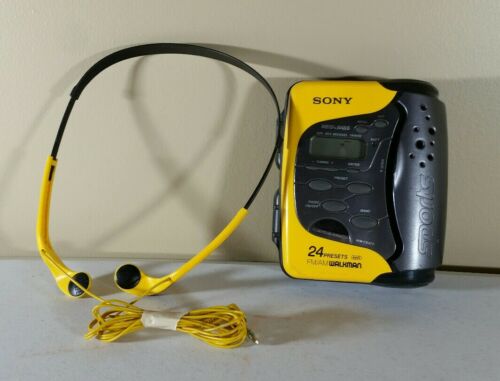 Sony Sports Walkman AM/FM Radio Cassette Tape Player WM-FS473 With Headphones