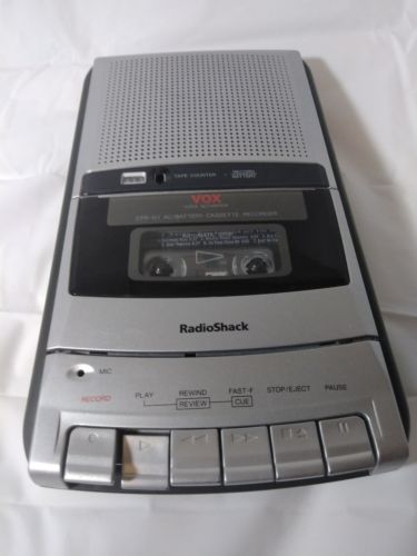 Vintage Vox Tape Cassette Player Recorder Table Top Radio Shack Tested Works