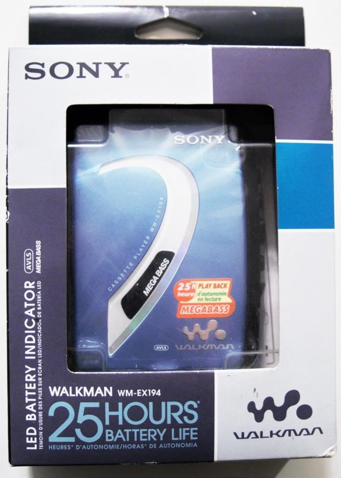 New Sony Walkman WM-EX194 Cassette Player (Metallic Blue)