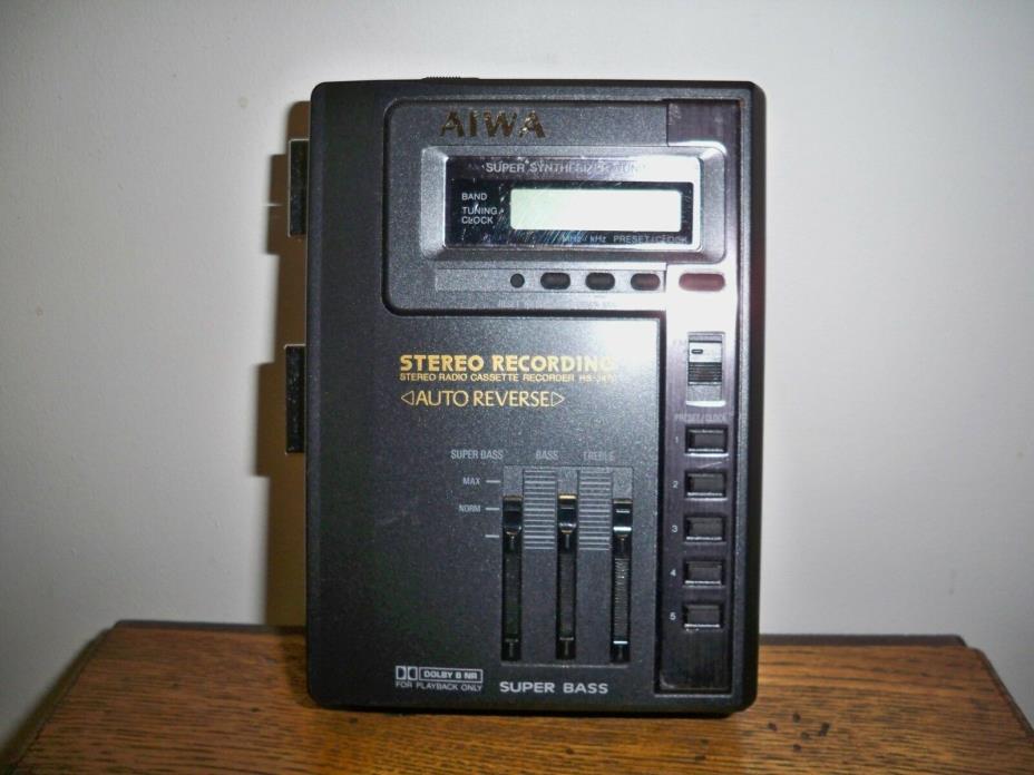 AIWA*HS-J740*Walkman*portable cassette/radio player/recorder*Singapore*working