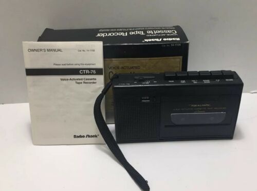Radio Shack Cassette Tape Player With Voice Activated Recorder, CTR-76