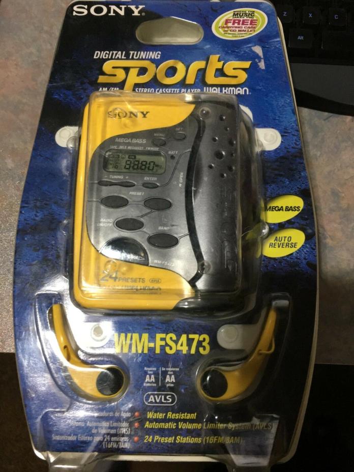 VINTAGE SONY SPORTS WALKMAN DIGITAL TUNING NEW UNOPENED. WM-FS473