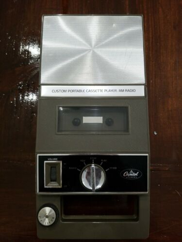 Vintage Capital Records Custom Portable Cassette Player/Am Radio Model KPR-151-A