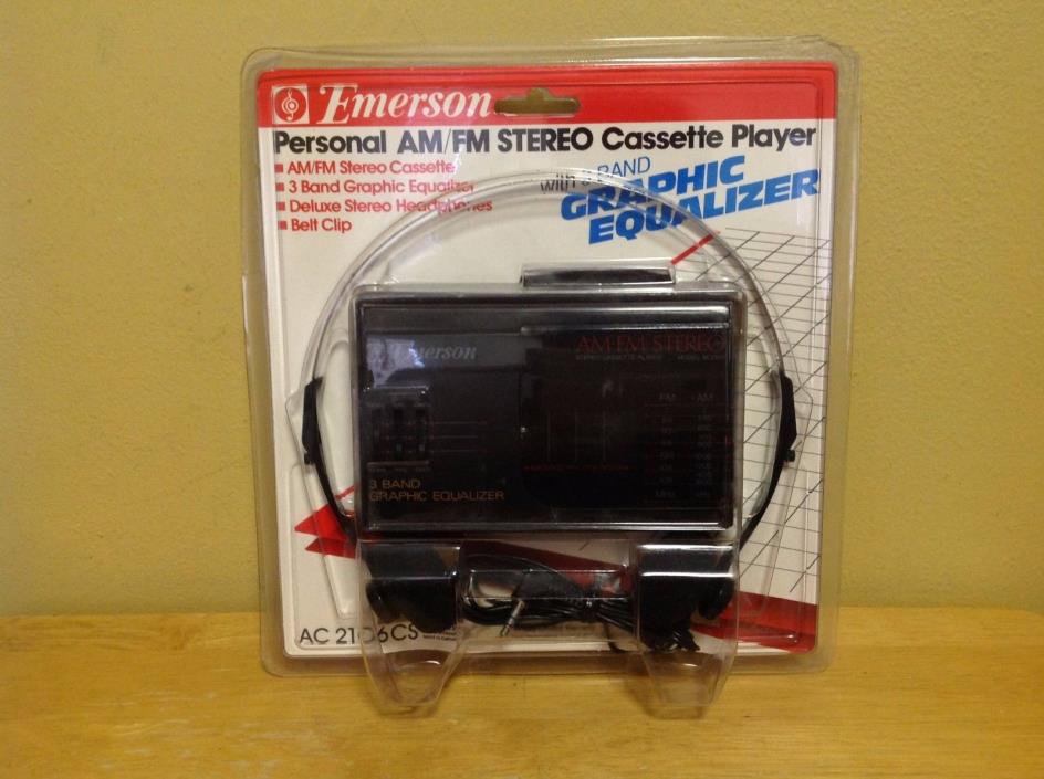 Emerson AC 2106 AM/FM Cassette Player with 3 Band Graphic Equalizer - Brand New
