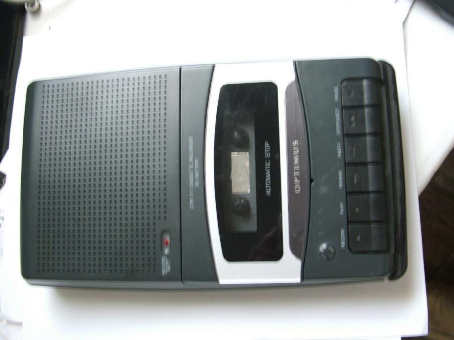 Optimus Portable cassette Tape Recorder CTR-111