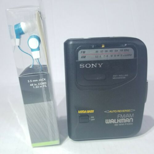 Sony Walkman FM/AM Radio Cassette Player AVLS WM-FX303 Mega Bass + Headphones