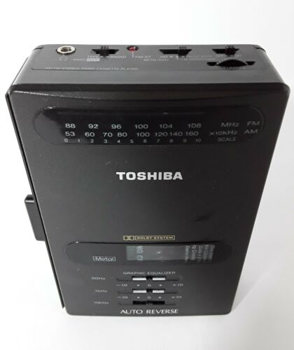 Vintage Toshiba Stereo Radio Cassette Player Walkman KT-4049 - Parts Only