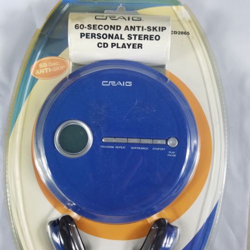 Craig CD2865 Blue CD/CD-R/CD-RW Player 60 Sec Anti-Skip CD Player Portable CD