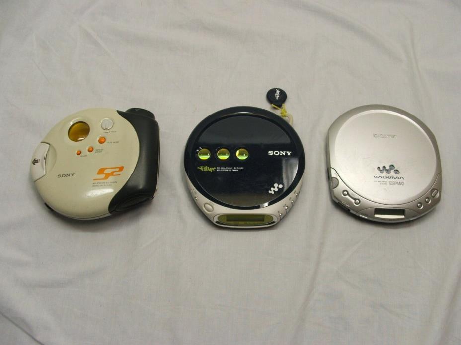 Sony Walkman Lot of 3 D-SJ301 D-EJ360 D-E220 ALL WORKING ESP MAX