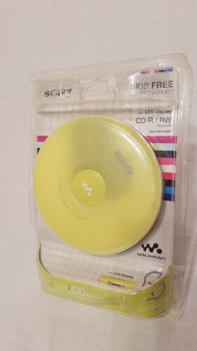 Sony WALKMAN D-EJ001 Lime-Green Personal Portable Skip-Free CD Player NEW/SEALED