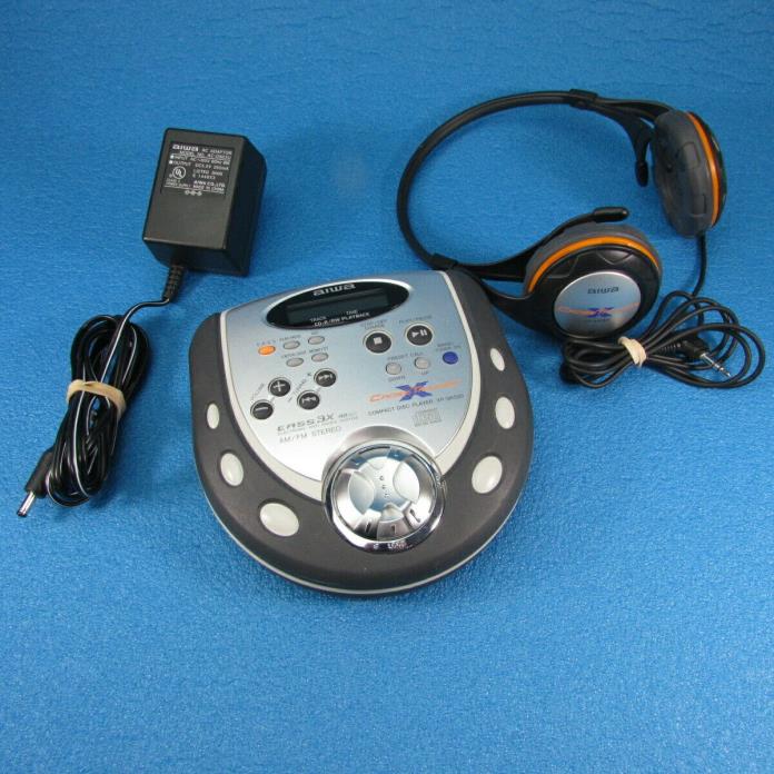 Aiwa XP-SR320 Cross Trainer Portable CD Player & HP-M034 Headphones AC-D603U