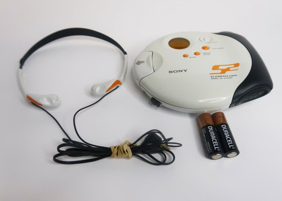 Sony Walkman Portable Digital CD Player D-SJ301 Sport + Original Headphones