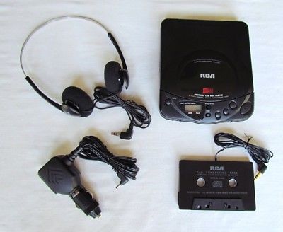 RCA Portable Car Disc Player RP-7918A * Cassette Converter * Car Cord *  More