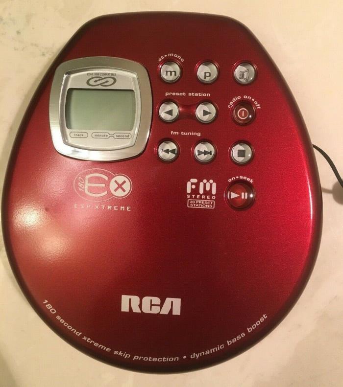 RCA RP2472 Personal CD Player With FM Digital Tuner Dynamic Bass Boost