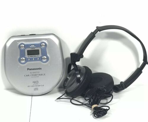 PANASONIC SL-SX271C Car/Portable CD Player Anti-Shock With Sony HeadPhones