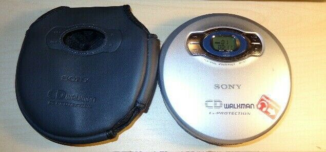 Sony CD Walkman D-EJ616CK Portable CD Player G-Protection AVLS w/ Leather Cover!