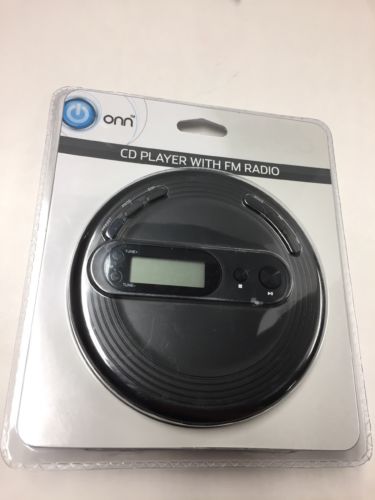 ONN Portable CD Player with FM Radio Anti-Skip Protection Black ONB15AV201 NEW